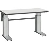  Delovna miza z električno nastavitvijo višine, nosilnost 500 kg, DxŠ 1600 x 800 mm, laminat sive barve | Shoptok.si