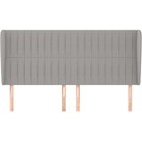  Uzglavlje s ušima svjetlosivo 163x23x118/128 cm od tkanine | shoptok.hr