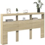 Ormarić za uzglavlje s LED svjetlima boja hrasta 180x17x102 cm | shoptok.hr