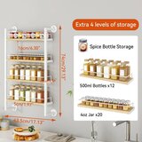 IBUYKE stensko stojalo za začimbe 4 nivoji naravno | Shoptok.si