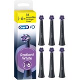 Oral-b iO Radiant White nadomestne glave za zobno ščetko z belilnimi vlakni Black 6 kos Cene