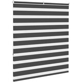 vidaXL Zavjesa zebra crna 135x150 cm širina tkanine 130,9 cm poliester | shoptok.hr