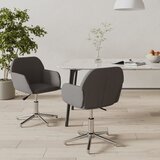  Okretne blagovaonske stolice od tkanine 2 kom tamnosive | Shoptok.si