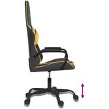 vidaXL Masažni gaming stol črno in zlato umetno usnje | Shoptok.si