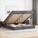  Posteljni okvir z vzmetnico Siva 180 x 200 cm Umetna koža | Shoptok.si