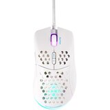 DELTACO GAMING Miš Ultra-Light Gaming , 6400 DPI, RGB, Gumeni side-grip, BIJELI | shoptok.hr