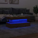 vidaXL Klubska mizica z LED lučkami artisian hrast 90x50x40 cm | Shoptok.si