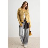TRENDYOLMILLA Trendyol ženski duks Mustard*001 Alpaca Wool Mixed Wide Fit Knitwear Cardigan, žuta | Eponuda.com