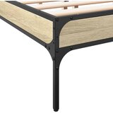  Okvir za krevet boja hrasta 140x190cm konstruirano drvo i metal | shoptok.hr