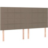  Uzglavlje smeđesivo 200x5x118/128 cm od tkanine | shoptok.hr