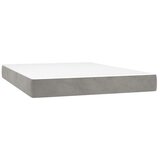  Madrac s oprugama srednje tvrdoće svjetlosivi 120x210x20 cm baršunasti | shoptok.hr