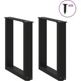 Noge za klub stolić U-oblik 2 kom Crne 38 x (42-43) cm Čelik | shoptok.hr