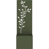 vidaXL Vrtni Sadič s Dekorativnom Pločom Srebrna 50 x 140 cm | shoptok.hr