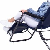 springos sklopiva vrtna ležaljka s podesivim položajem, plava | shoptok.hr