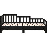  Dnevni ležaj na izvlačenje crni 2x(90x200) cm masivna borovina | shoptok.hr
