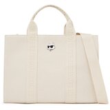 Karl Lagerfeld Nakupovalna torba ' IKON CHOUPETTE PIN SQUARE ' bela | Shoptok.si