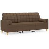  Trosjed s ukrasnim jastucima smeđi 180 cm od tkanine | shoptok.hr