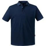 RUSSELL Navy blue men's polo shirt Pure Organic