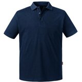 RUSSELL Navy blue men's polo shirt Pure Organic Cene