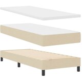  Krevet s opruga kutije s uzglavljem Krema 200 x 80 cm tkanina | shoptok.hr