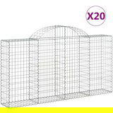  Obokane gabion košare 20kosov 200x30x100/120cm pocinkano železo, (20757987) | Shoptok.si