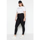 Trendyol Curve Plus Size Sports Leggings - Black - High Waist | shoptok.hr