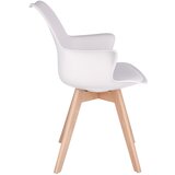 Jumi Stol ORLEAN, skandinavski, umetna masa, belo eko usnje, (21888359) | Shoptok.si