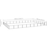 vidaXL kavez za pse crni 70 m² čelični | shoptok.hr