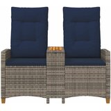  Rekreativna klupa s stolom Siva i tamnoplava 126 x 65 x 112 cm | shoptok.hr