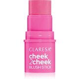 Claresa Cheek 2 Cheek kremasto rdečilo v paličici odtenek 01 Candy Pink 6 g Cene