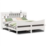 vidaXL Posteljni okvir brez vzmetnice bel 180x200 cm trdna borovina | Shoptok.si