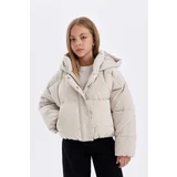 Defacto DFC - Girls Water Repellent Hooded Puffer Jacket