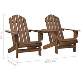  Vrtne stolice Adirondack sa stolićem od masivne jelovine smeđe | shoptok.hr