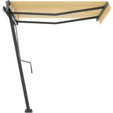  Samostojeća tenda na ručno uvlačenje 350 x 250 cm žuto-bijela | shoptok.hr