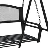  Klupa za ljuljanje 124 cm crna čelična | shoptok.hr
