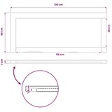  Pravokutni stolni vrh 130 x 40 x 3 cm Pravokutni - Bijela 90 x 55 x 3 5 cm Živi rub 1 strana | shoptok.hr