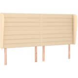 Maison Chic Vzglavna omarica - Nočna omarica - Posteljna omarica z ušesi krem 183x23x118/128 cm blago, (21708674) | Shoptok.si