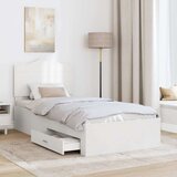  Konstrukcija postelje Bela 90 x 190 cm Konstruiran les, (5000102317) | Shoptok.si