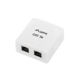 Lanberg Cat. 5E UTP 2x površinska rozta toma rj45 bela, (20754622) | Shoptok.si