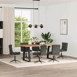 vidaXL Okretne stolice 6 kom crne od umjetne kože | shoptok.hr