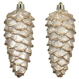  Novogodišnja dekoracija - hanging pinecone set 2pcs 12cm 028502 - pearl - kmg ( 044456 ) | ePonuda.com