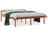  The Living Store Postelja za starejše voščeno rjava 150x200 cm trdna borovina - Postelja Za Starostnike, (21455307) | Shoptok.si