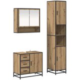  Set namještaja za kupaonicu s ladicama 3 pcs Umjetnički hrast | shoptok.hr