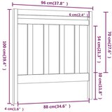  Posteljno vzglavje črno 95x4x100 cm trdna borovina, (20725125) | Shoptok.si