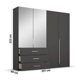 home24 Omara S Klasičnimi Vrati Montclar, Grafitna | Shoptok.si