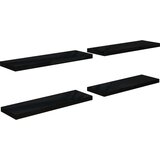 vidaXL plutajuće zidne police 4 kom sjajne crne 80 x 23,5 x 3,8 cm MDF | shoptok.hr