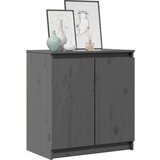 vidaXL Bočni ormarić sivi 60 x 36 x 65 cm od masivne borovine | shoptok.hr