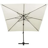  Konzolni suncobran s dvostrukim vrhom 300 x 300 cm boja pijeska | shoptok.hr