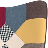 Stolica za opuštanje s osloncem za noge patchwork od tkanine - Siva 1 Sa naslonom za noge | shoptok.hr