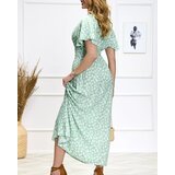 Resti Green women's maxi dress in floral pattern- Clothing | Shoptok.si